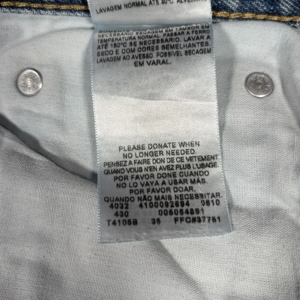 Levis 505 Jeans Mens 38x32‎ Regular Fit Straight Leg Light Wash Blue Denim Y2K